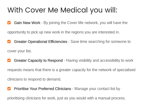 Cover Me Medical mobile application